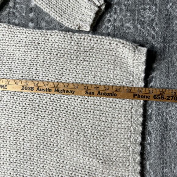 Lovers + Friends NWT Sweater Size Small Oatmeal Loose Knit Wool Blend Fisherman - Picture 5 of 8